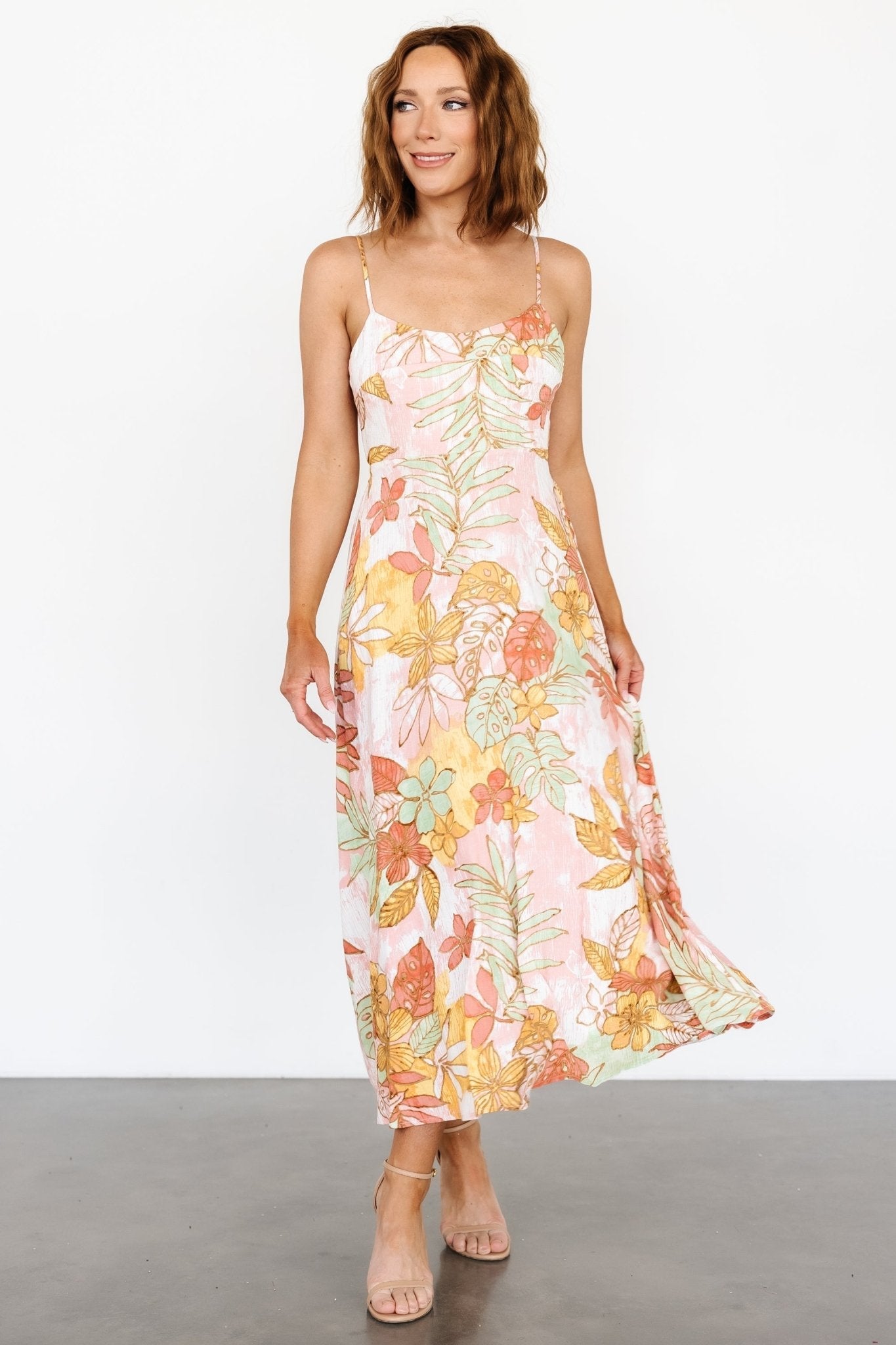 Hilo Back Tie Maxi Dress | Multi