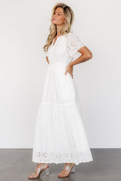 Hyacinth Eyelet Maxi Dress | Off White