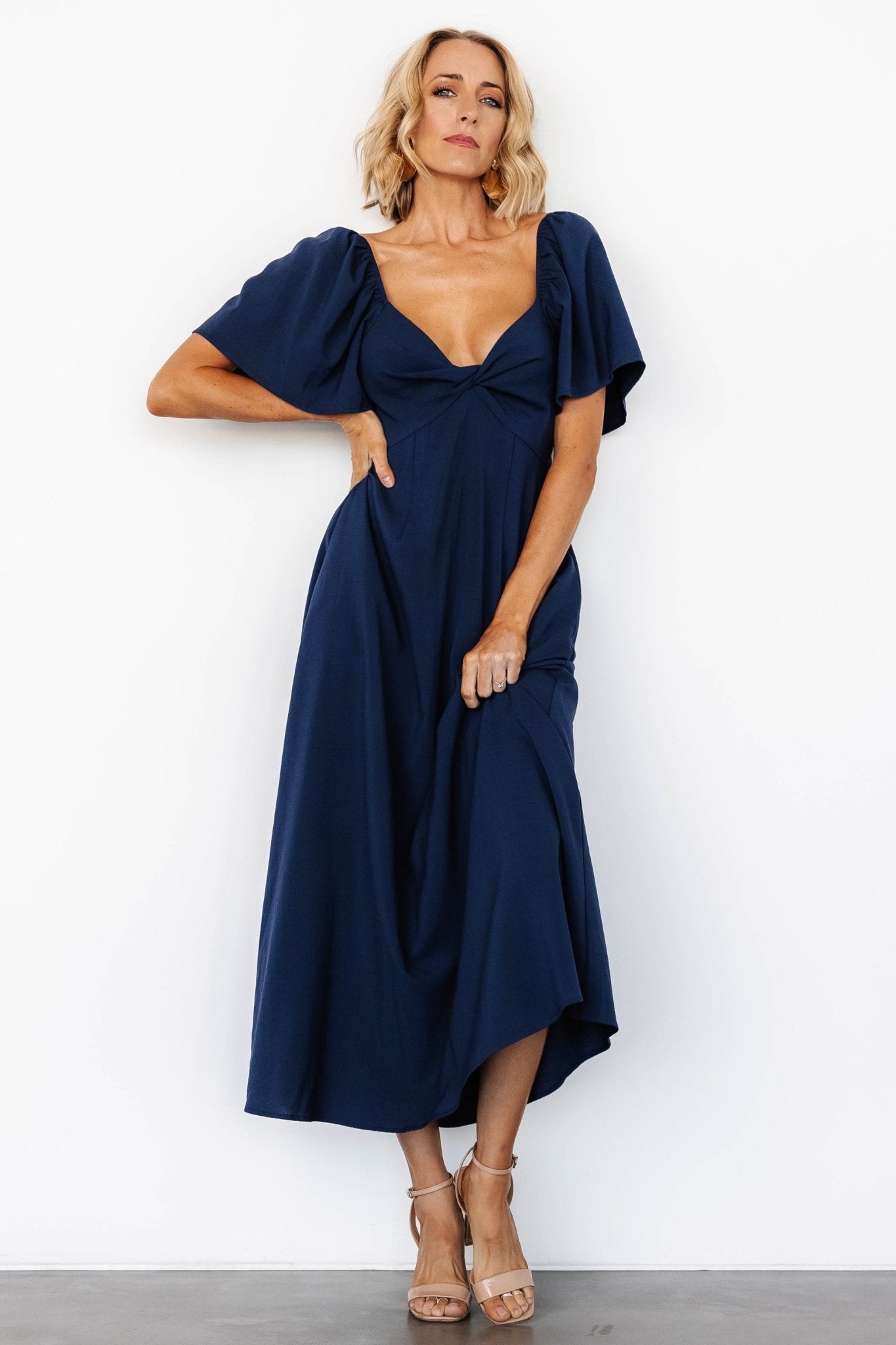 Indie Back Tie Dress | Navy