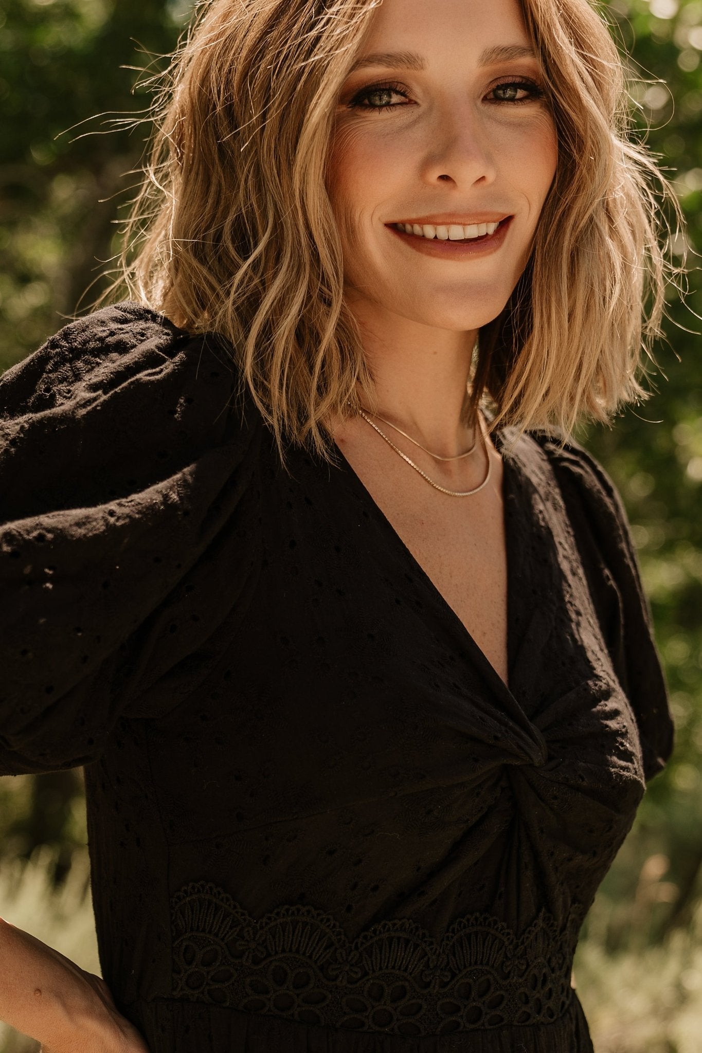 Jackie Eyelet Maxi Dress | Black