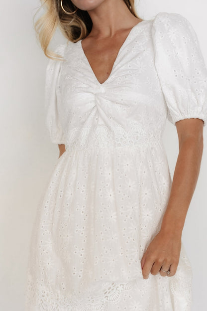 Jackie Eyelet Maxi Dress | Off White