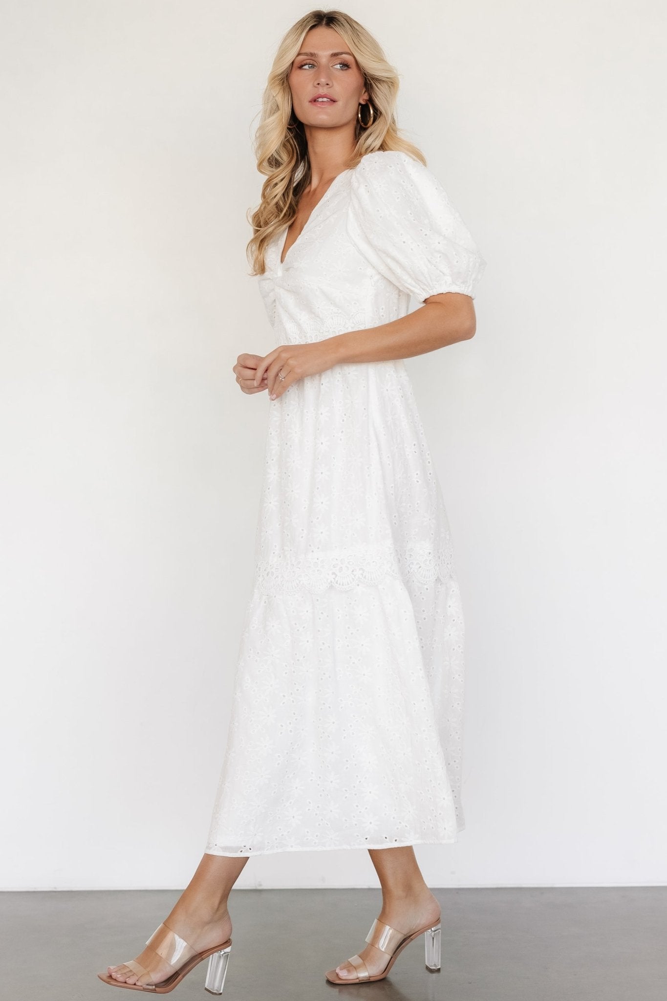 Jackie Eyelet Maxi Dress | Off White
