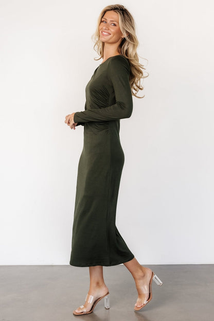 Jaelyn Ruched Dress | Olive