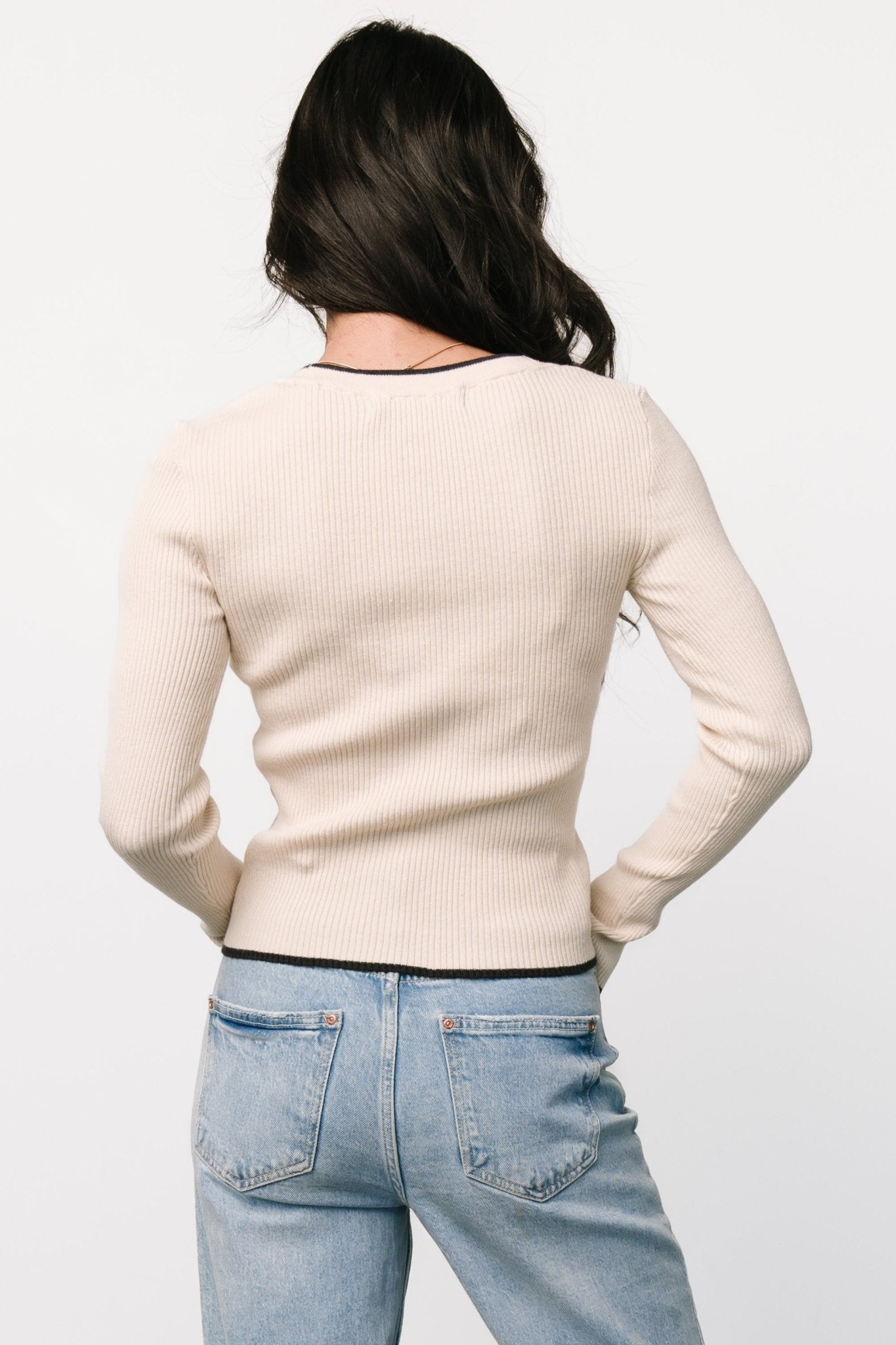 Jentz Ribbed Top | Natural