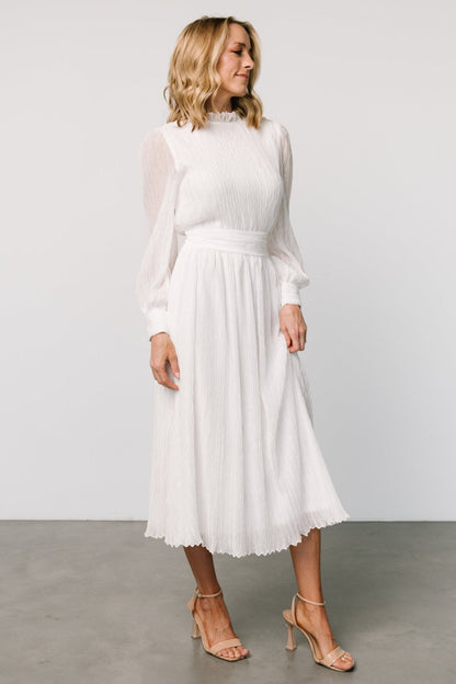 Julie Long Sleeve Dress | Off White