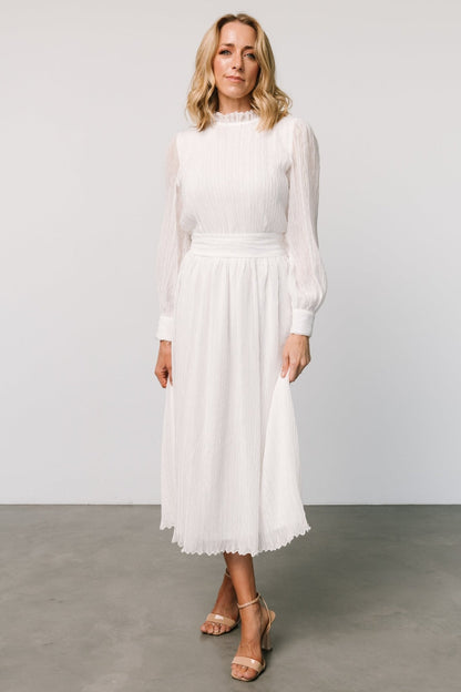 Julie Long Sleeve Dress | Off White