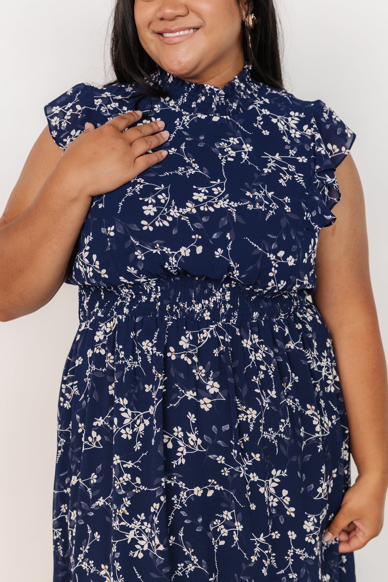 Kearny Ruffle Maxi Dress | Blue Floral