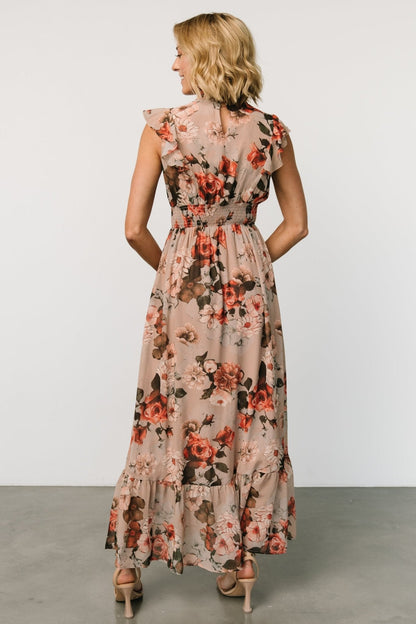 Kearny Ruffle Maxi Dress | Blush + Vintage Floral