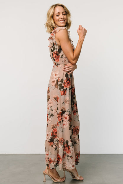 Kearny Ruffle Maxi Dress | Blush + Vintage Floral