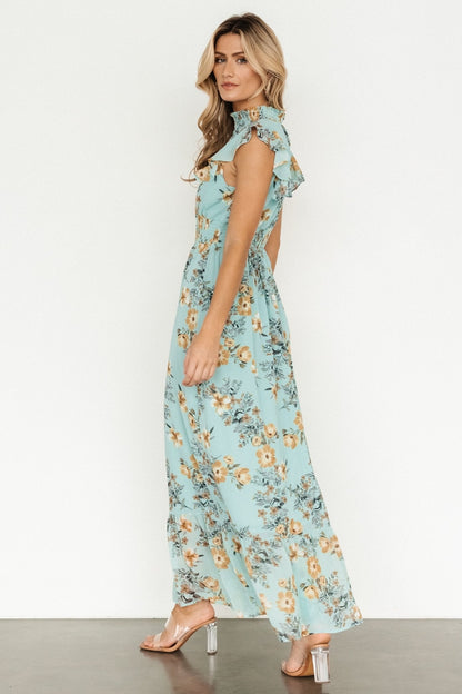 Kearny Ruffle Maxi Dress | Mint Floral