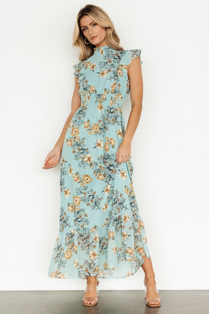 Kearny Ruffle Maxi Dress | Mint Floral