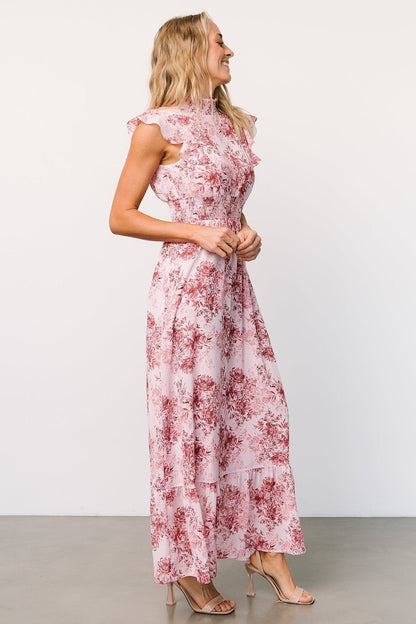 Kearny Ruffle Maxi Dress | Pink Floral