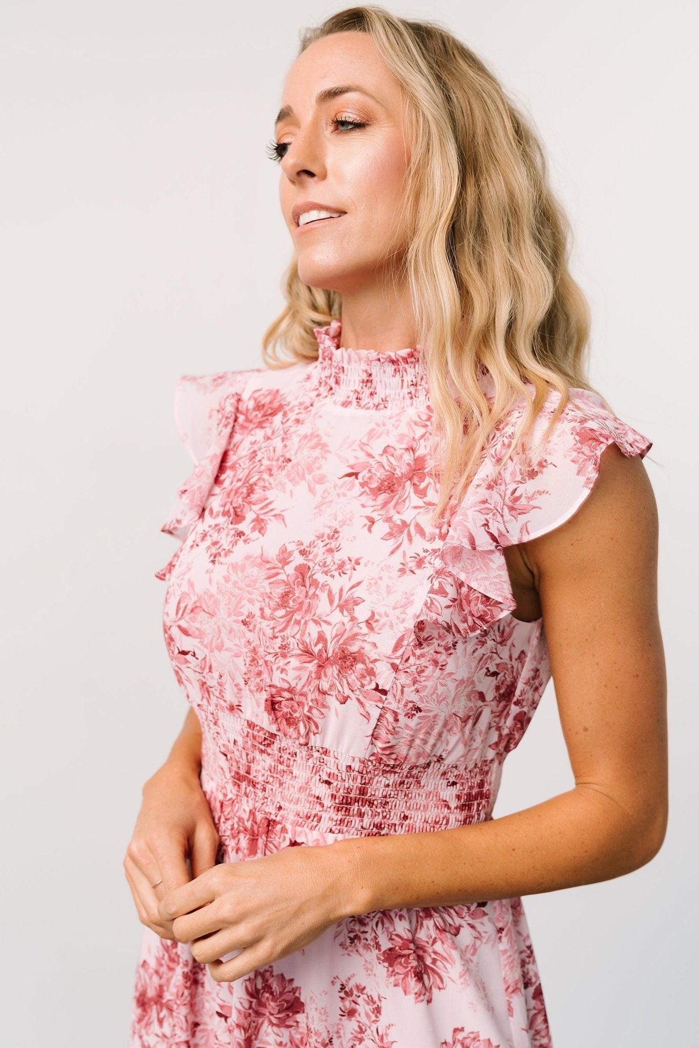 Kearny Ruffle Maxi Dress | Pink Floral