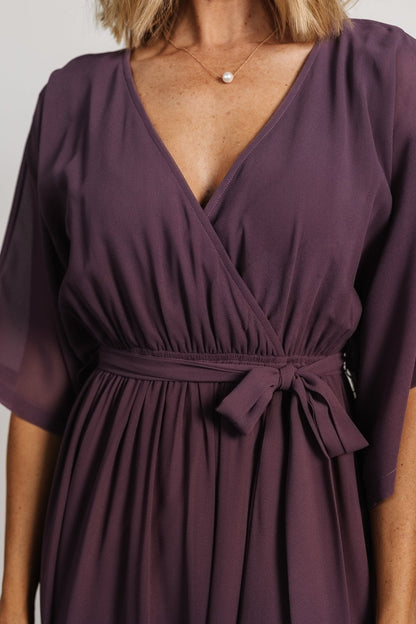 Kia Kimono Maxi Dress | Vintage Plum