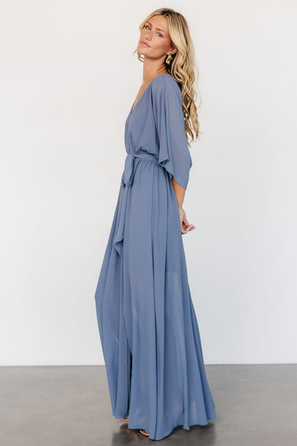 Kia Kimono Maxi Dress | Whisper Blue