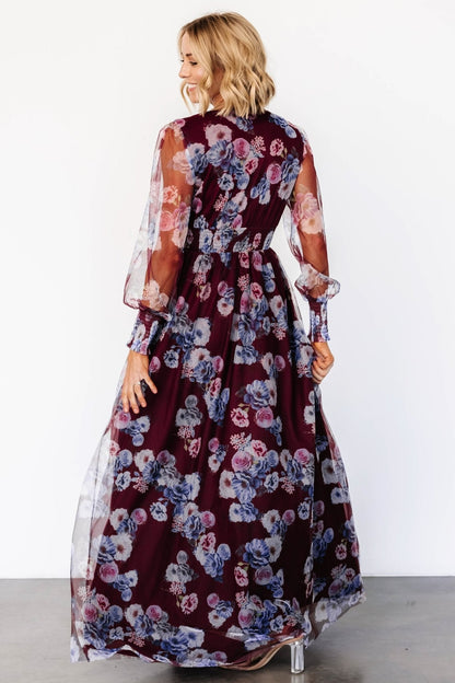 Layla Tulle Maxi Dress | Mulberry Floral