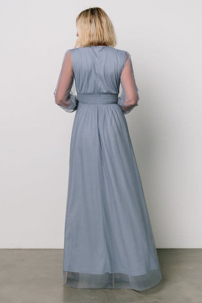 Layla Tulle Maxi Dress | Whisper Blue