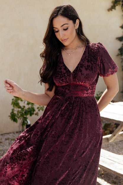 Leslie Velvet Maxi Dress | Mulberry