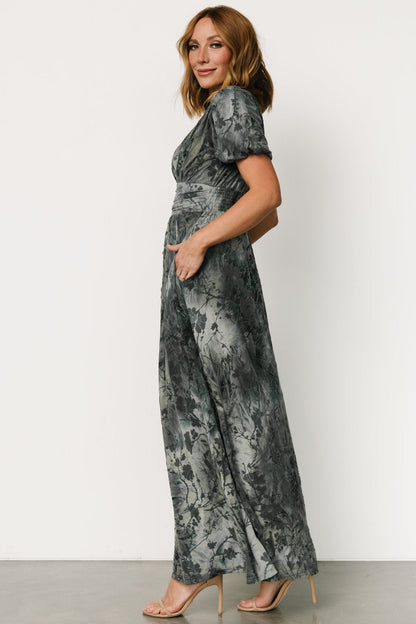 Leslie Velvet Maxi Dress | Slate Blue