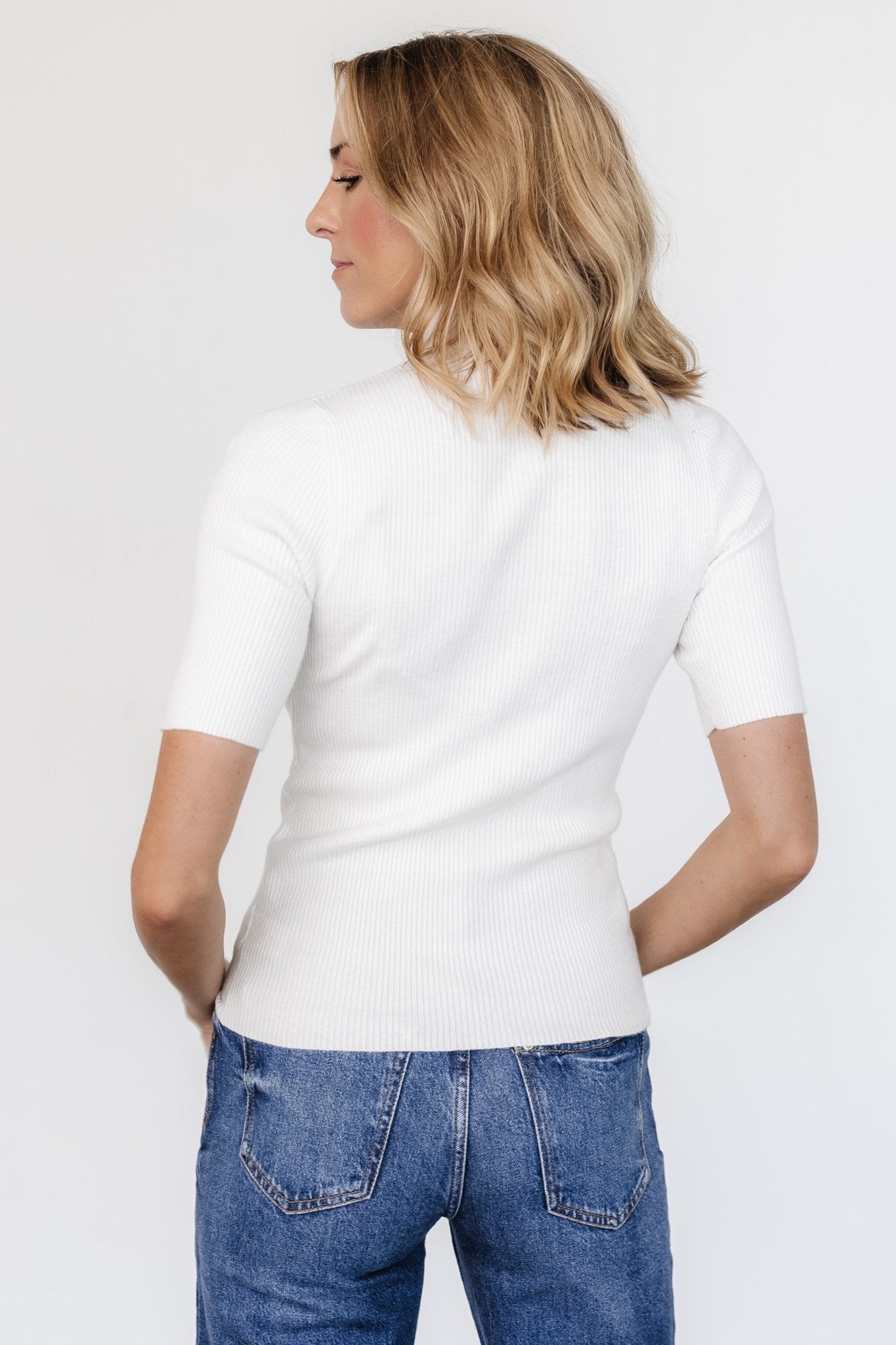 Liel Ribbed Top | Off White