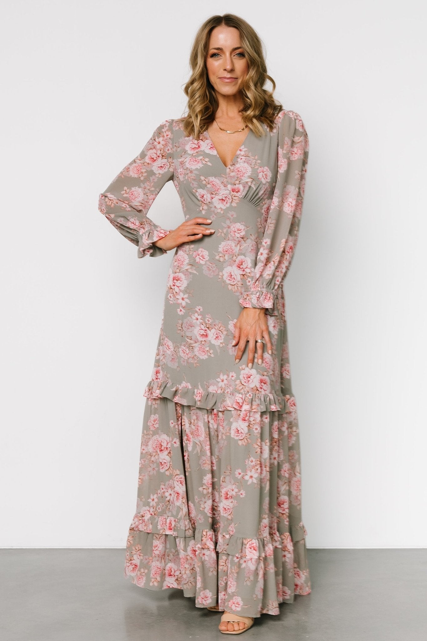 Liliana Maxi Dress | Dusty Sage + Rose