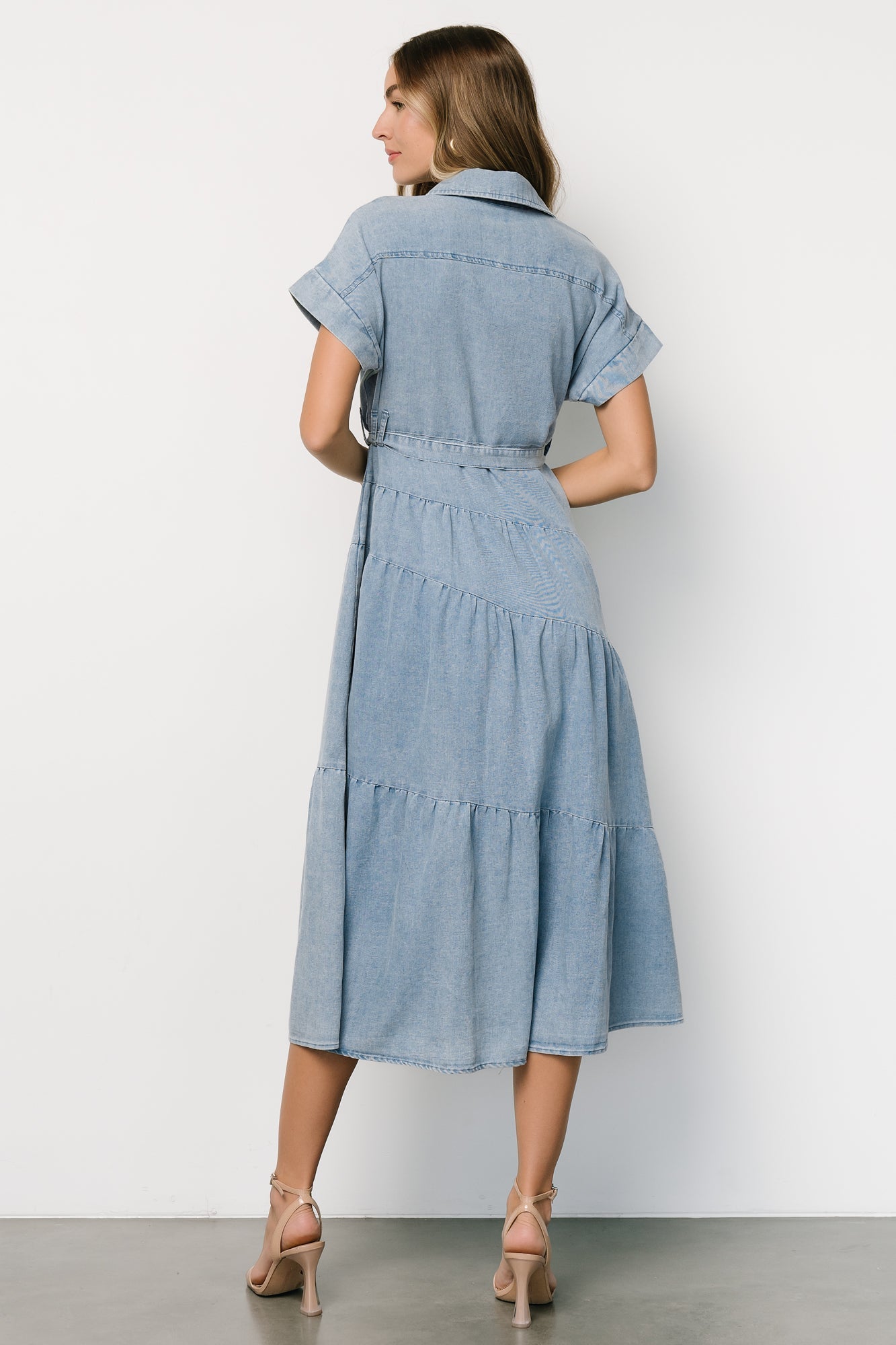 Logan Button Up Dress | Denim