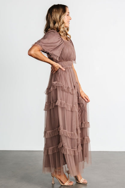 Magdalena Tulle Maxi Dress | Mink