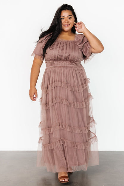 Magdalena Tulle Maxi Dress | Mink