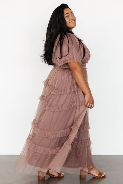 Magdalena Tulle Maxi Dress | Mink