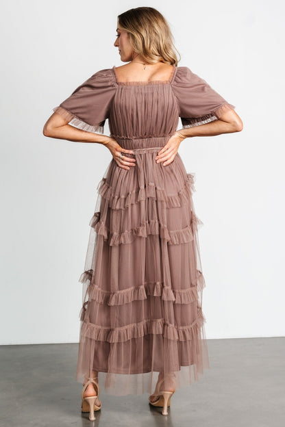 Magdalena Tulle Maxi Dress | Mink