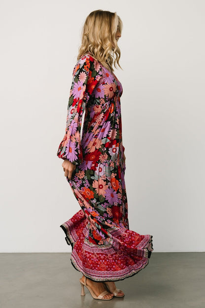 Malena Maxi Dress | Black Multi