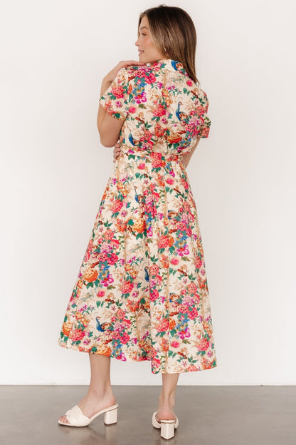Melia Midi Dress | Multi Print