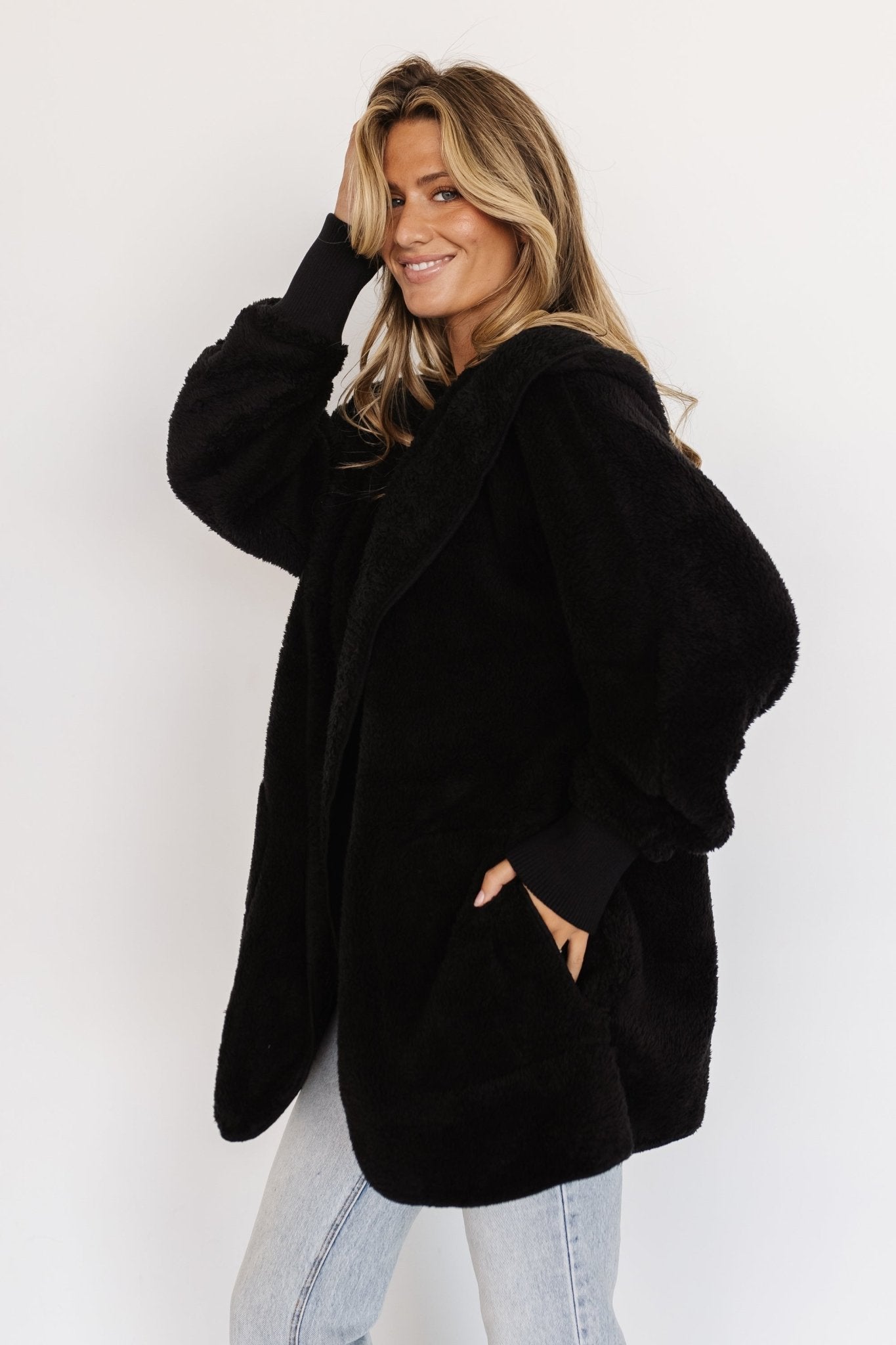 Melrose Teddy Jacket | Black