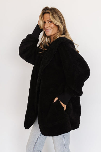 Melrose Teddy Jacket | Black