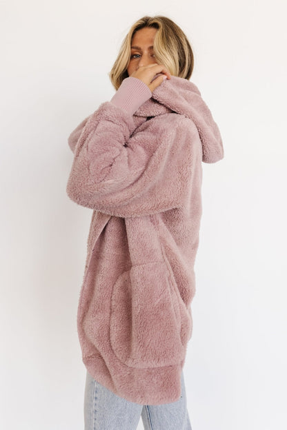 Melrose Teddy Jacket | Dusty Lilac
