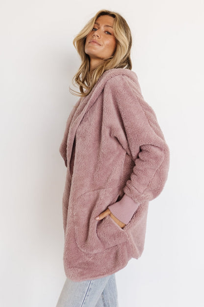 Melrose Teddy Jacket | Dusty Lilac