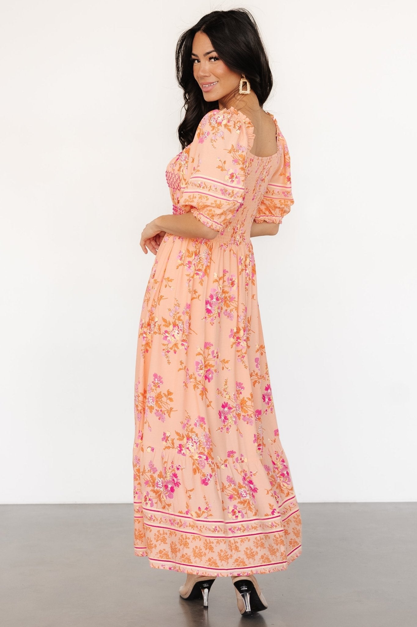 Mesa Smocked Dress | Coral Multi