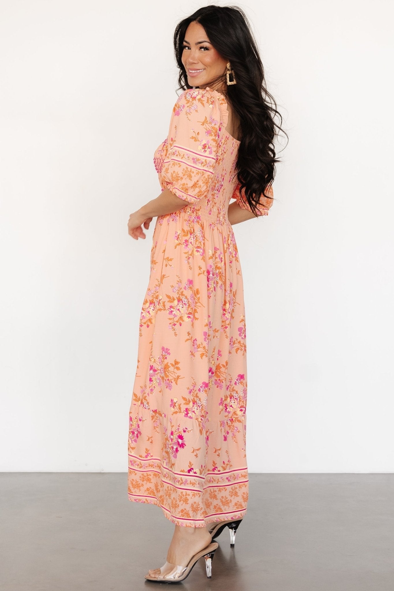 Mesa Smocked Dress | Coral Multi