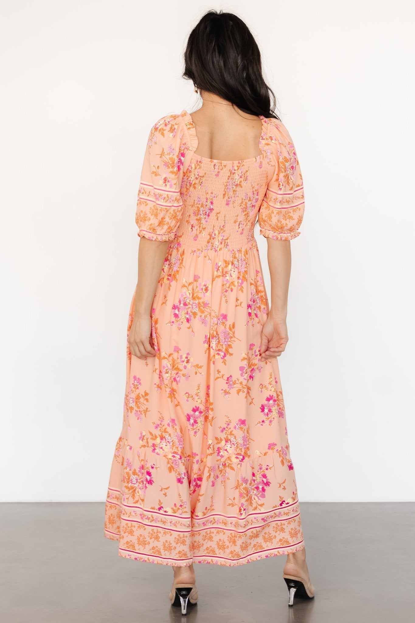 Mesa Smocked Dress | Coral Multi