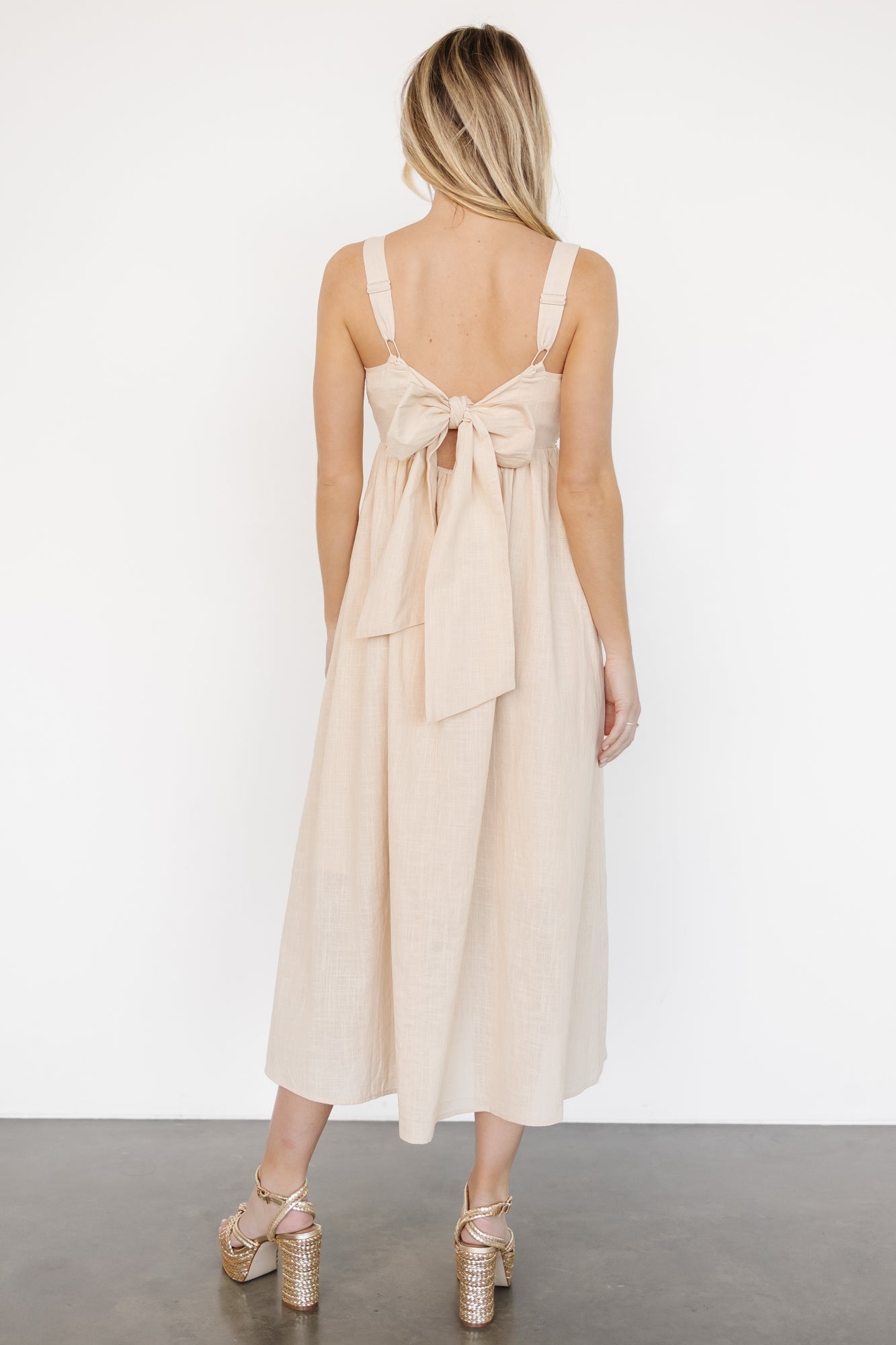 Mia Tie Back Dress | Natural