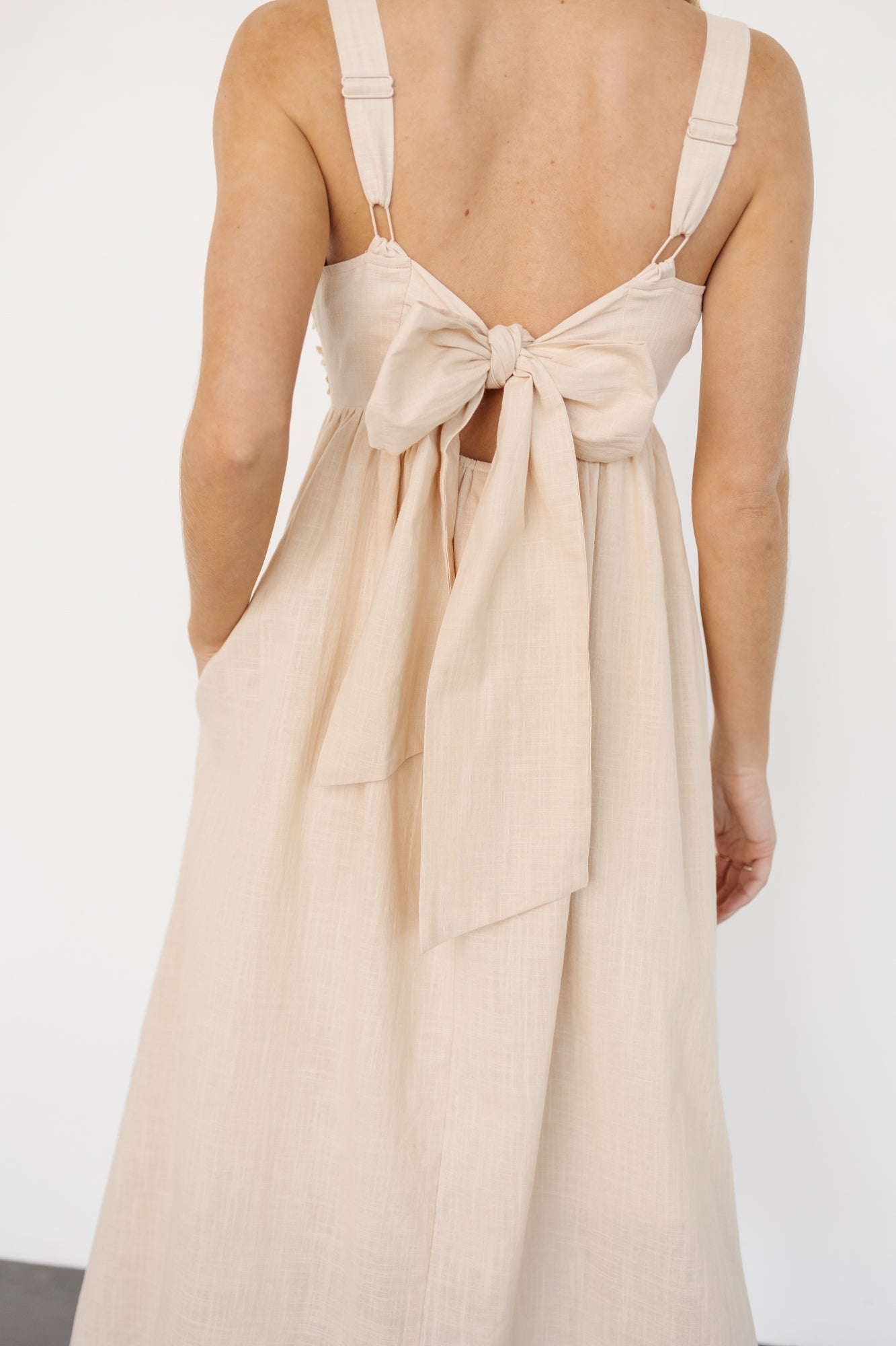 Mia Tie Back Dress | Natural