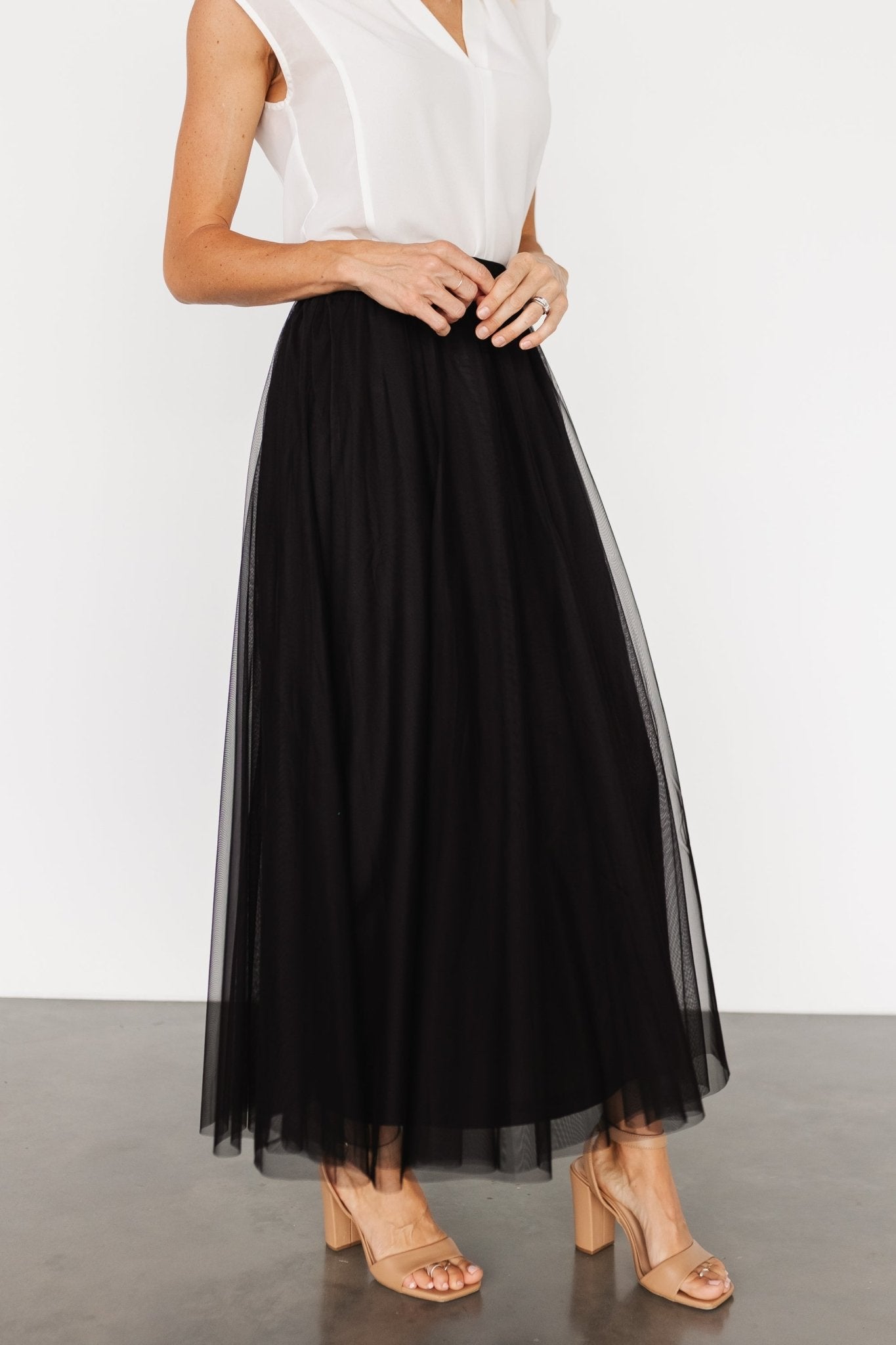 Mila Tulle Skirt | Black