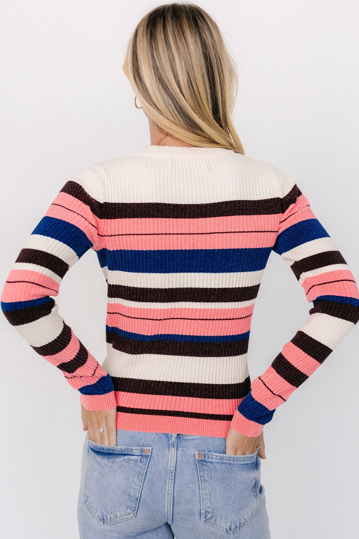 Milwaukee Striped Sweater | Coral Multi