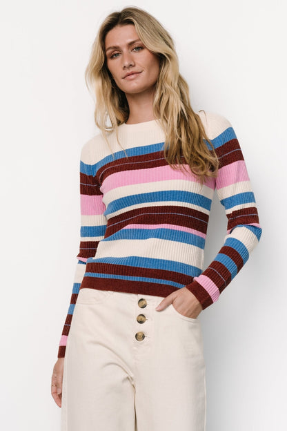 Milwaukee Striped Sweater | Orchid Multi