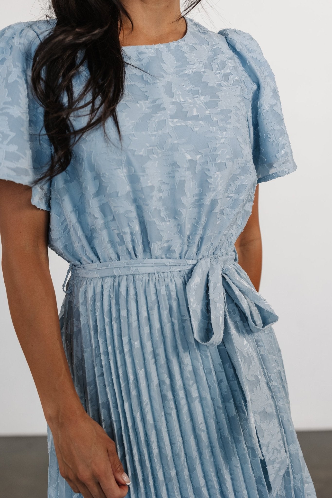Mindy Pleated Dress | Light Blue