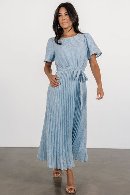 Mindy Pleated Dress | Light Blue
