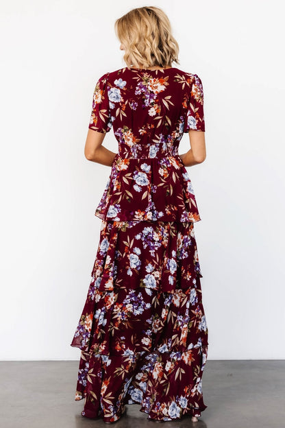 Montaigne Ruffle Maxi Dress | Mulberry Floral