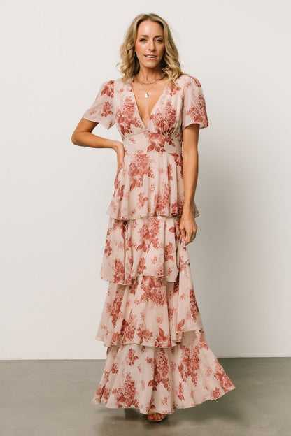 Montaigne Ruffle Maxi Dress | Rose Floral