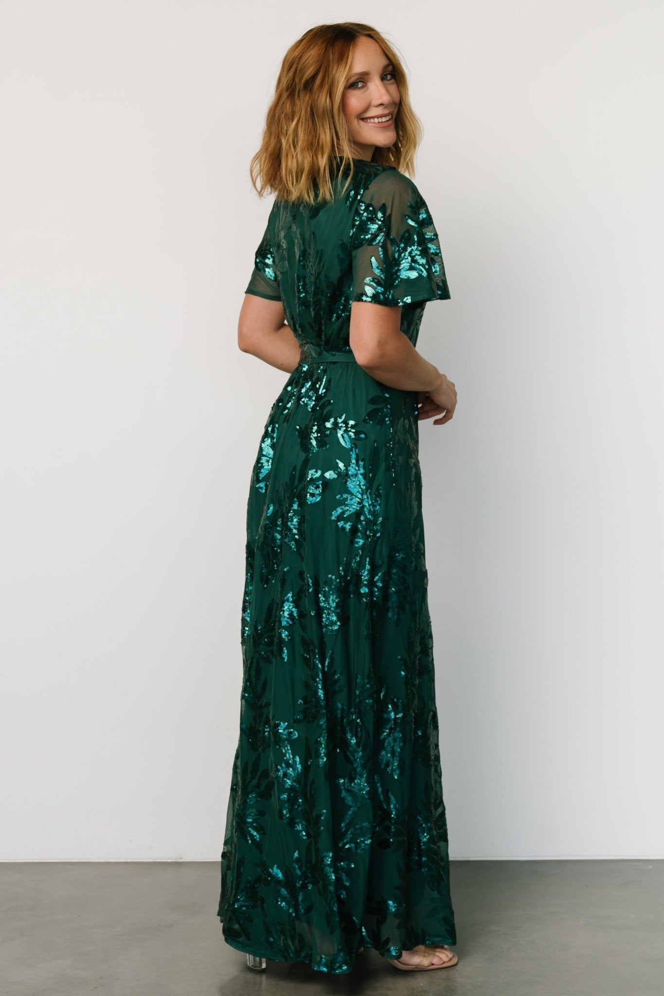 Muse Sequin Maxi Dress | Emerald