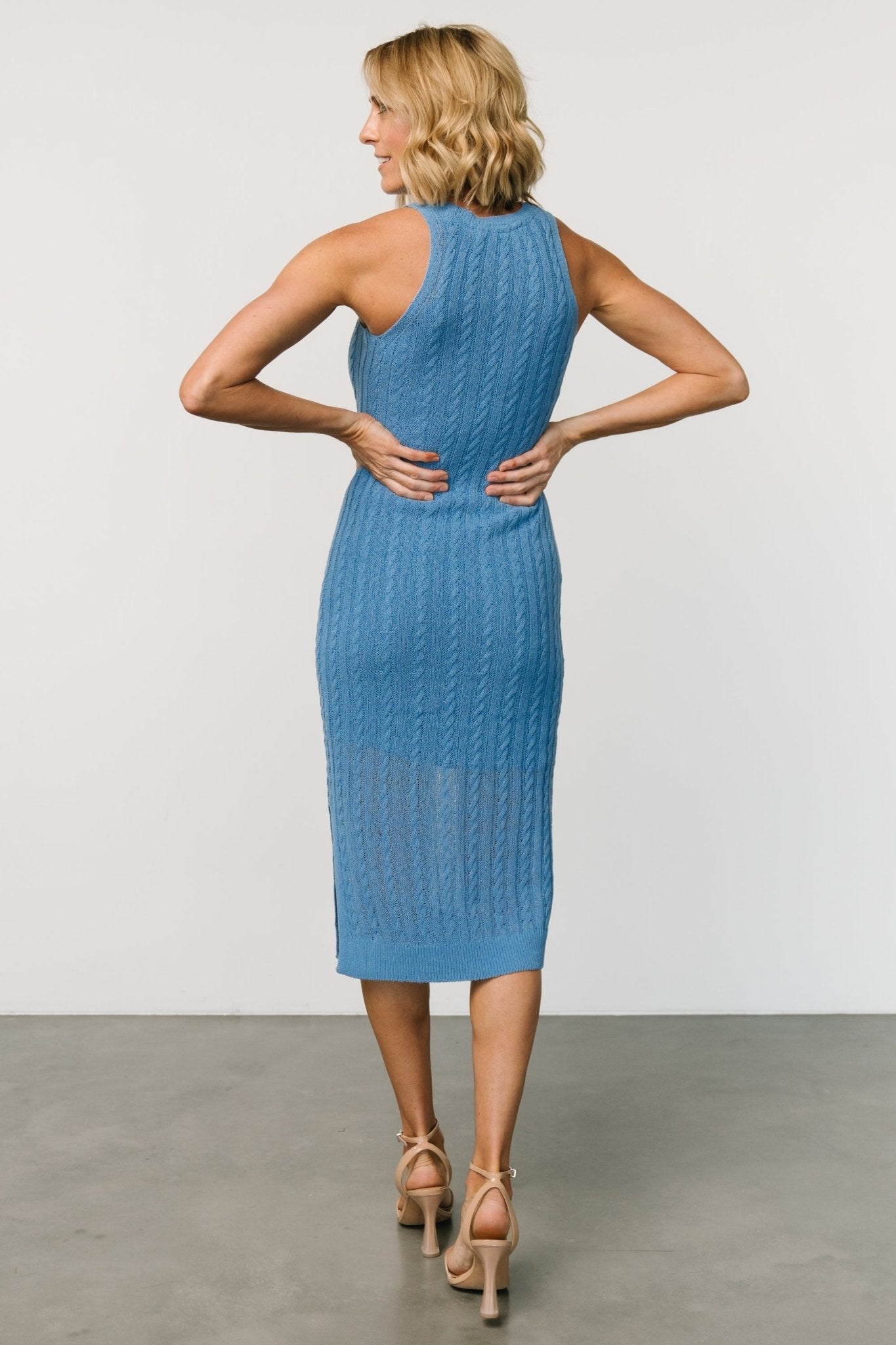 Nalani Knit Tank Dress | Blue